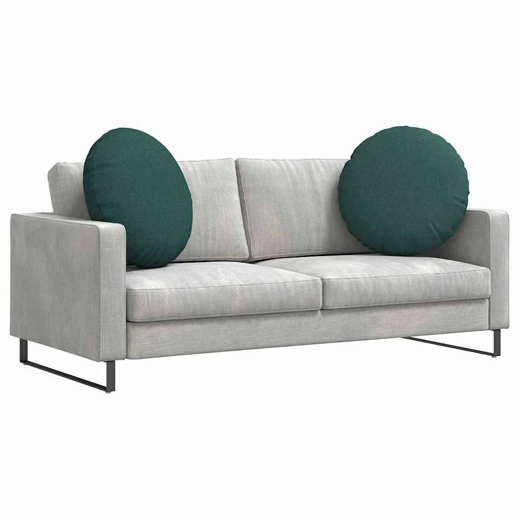 Coussins de siège 2 pcs Vert foncé Ø80 x 29 cm tissu Maison Chic - Image 3