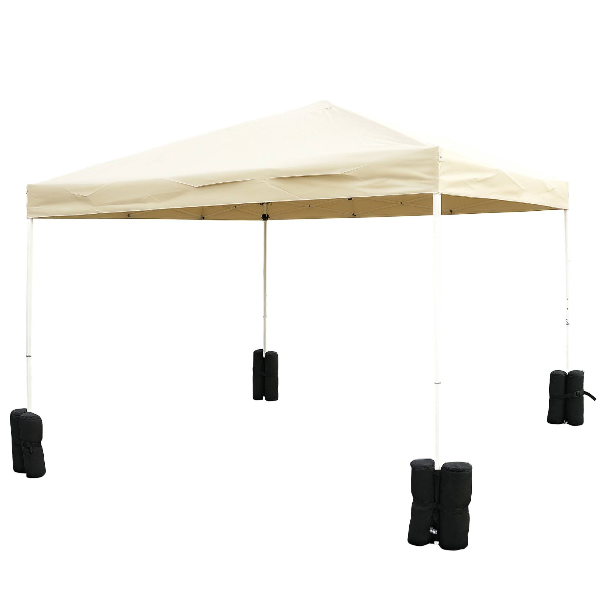 Sans Marque - Lot 4 sacs de lestage de fixation pour tonnelle parasol pavillon, poids de lestage de pavillon, volume max. 15 kg, noir - Image 1