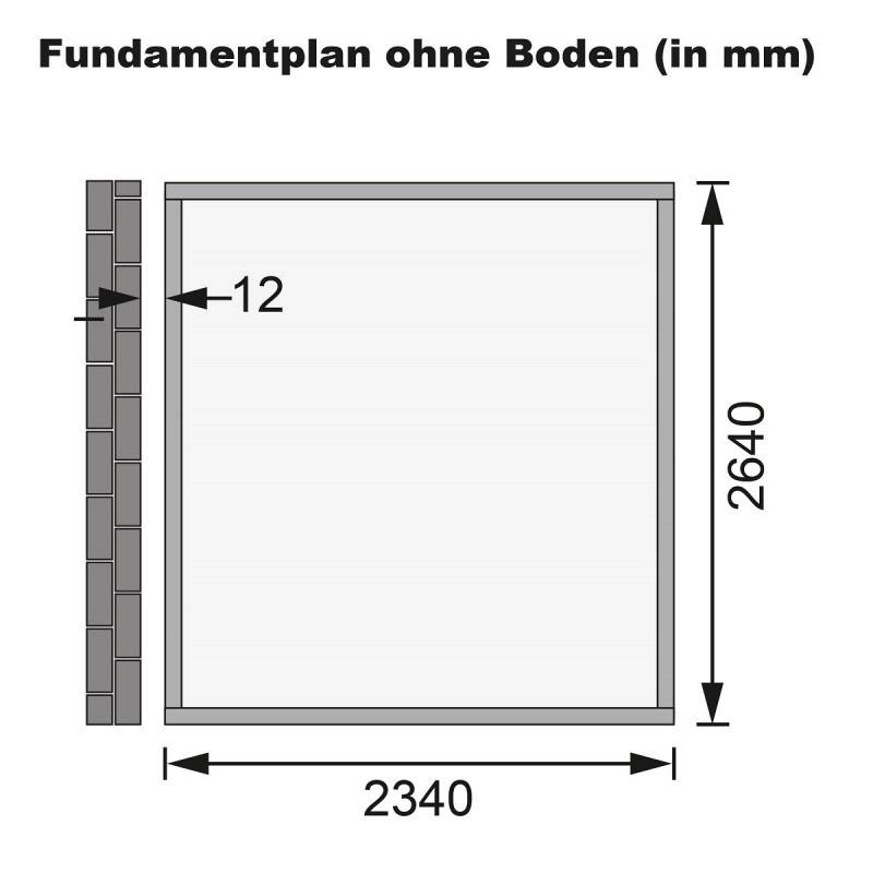 Abri de jardin adossé 6,23m² en épicéa gris terre avec embase incluse Karibu - Image 4