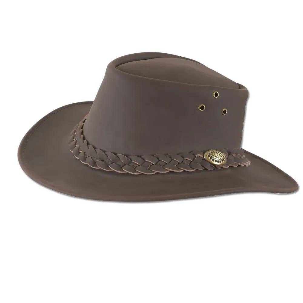 Chapeau chasse souple imperméable cuir velour marron 57 à 60 Ducatillon - Image 1