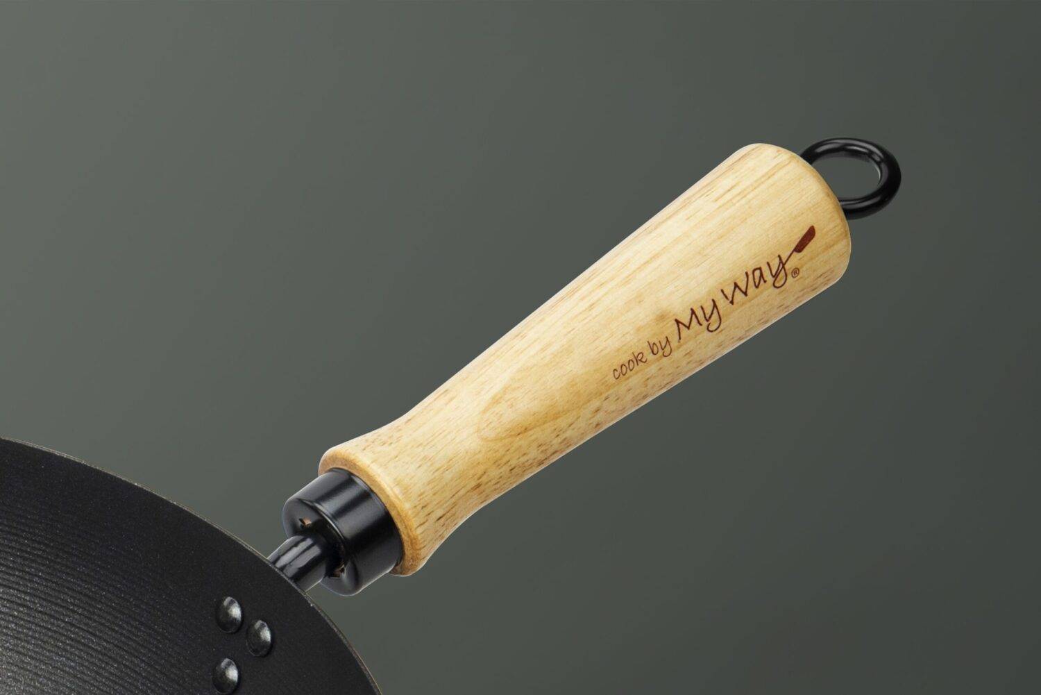 Wok avec revêtement antiadhésif - 26 cm - En acier carbone - Compatible toutes plaques de cuisson - Myway - Image 3