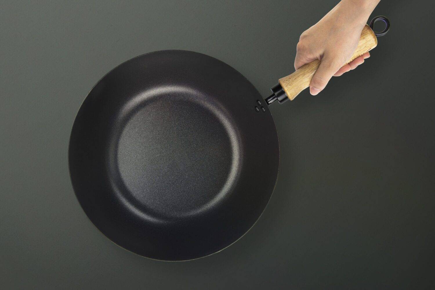 Wok avec revêtement antiadhésif - 26 cm - En acier carbone - Compatible toutes plaques de cuisson - Myway - Image 2