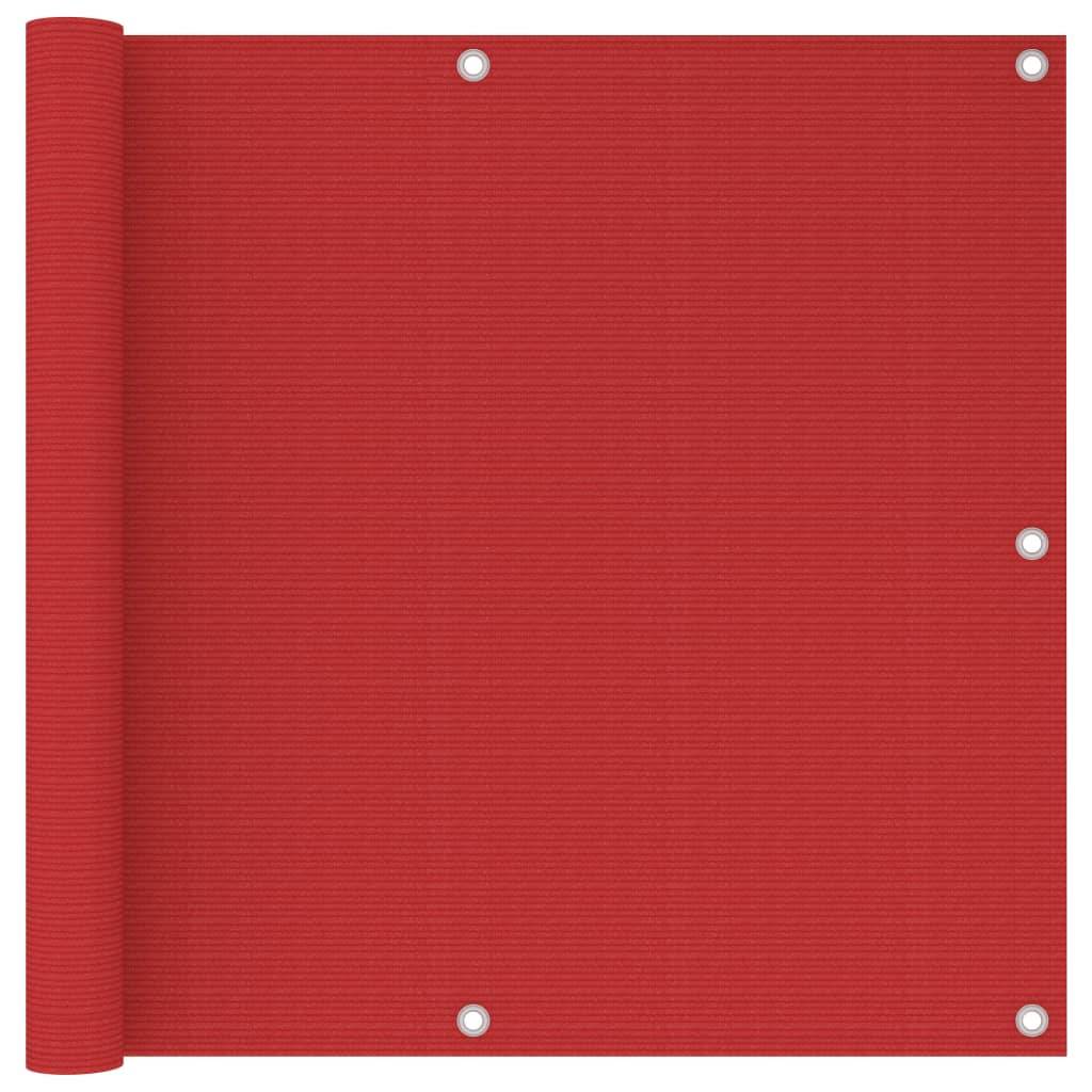 Helloshop26 - Écran de balcon brise pare vue protection confidentialité 90 x 300 cm PEHD rouge - Image 1
