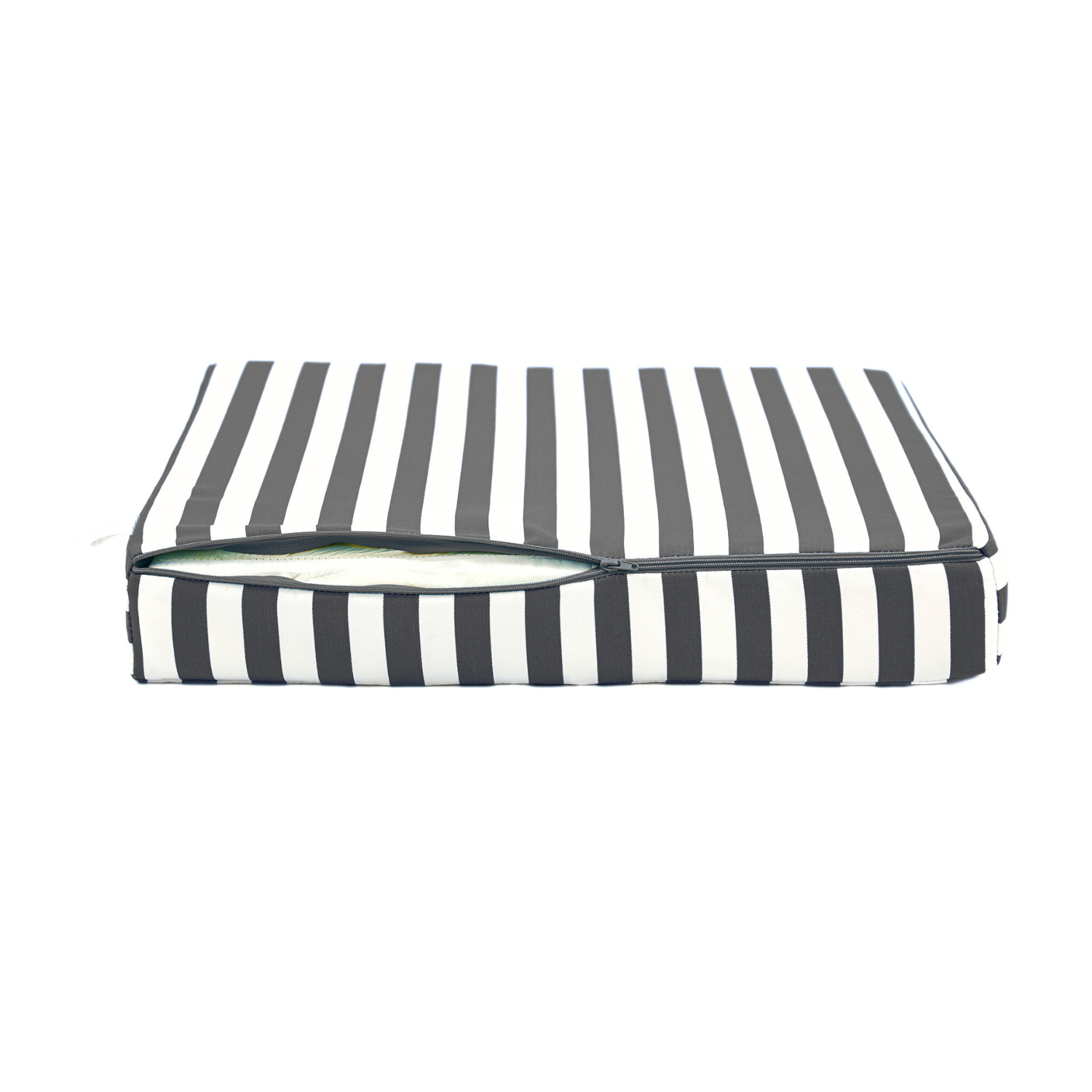 Coussins pour salon de jardin déhoussable 50x50cm Rayure gris foncé - Déco arts - Image 8