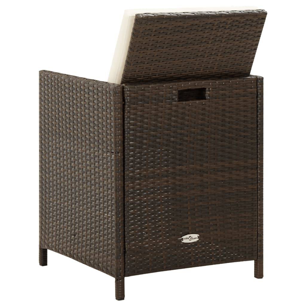 ComfortXL - Lot de 4 Fauteuils de Salon de Jardin en Résine Tressée avec Coussins Confortables Marron – ComfortXL Outdoor Living - Image 5