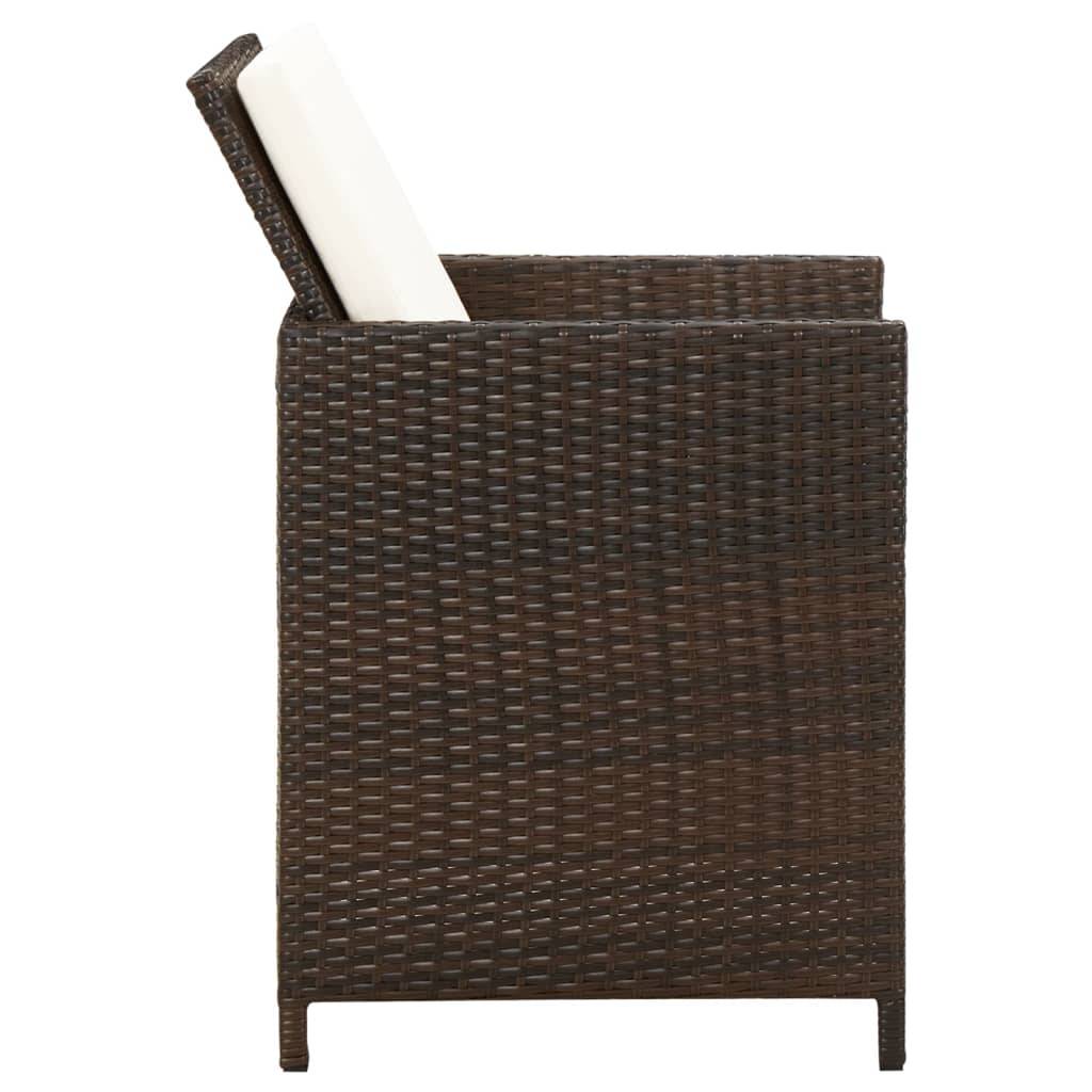 ComfortXL - Lot de 4 Fauteuils de Salon de Jardin en Résine Tressée avec Coussins Confortables Marron – ComfortXL Outdoor Living - Image 4