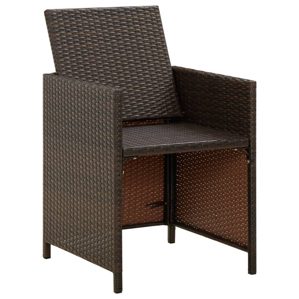 ComfortXL - Lot de 4 Fauteuils de Salon de Jardin en Résine Tressée avec Coussins Confortables Marron – ComfortXL Outdoor Living - Image 6