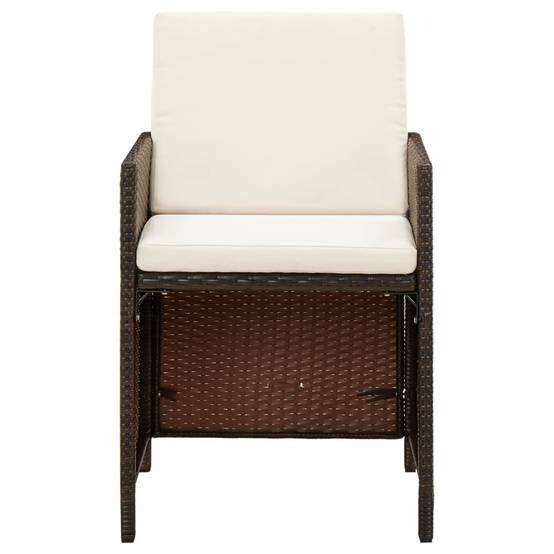 ComfortXL - Lot de 4 Fauteuils de Salon de Jardin en Résine Tressée avec Coussins Confortables Marron – ComfortXL Outdoor Living - Image 3