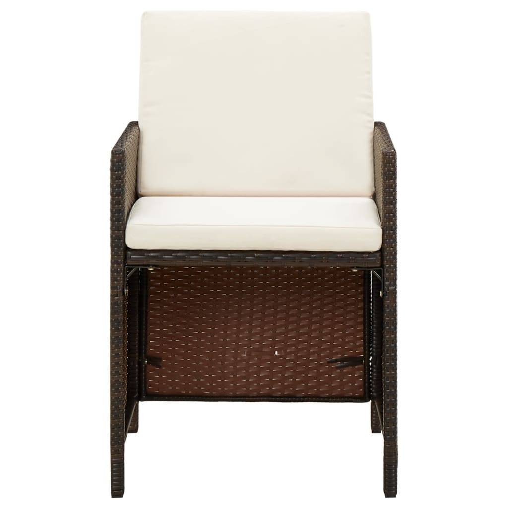 ComfortXL - Lot de 4 Fauteuils de Salon de Jardin en Résine Tressée avec Coussins Confortables Marron – ComfortXL Outdoor Living - Image 3