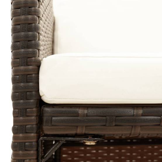ComfortXL - Lot de 4 Fauteuils de Salon de Jardin en Résine Tressée avec Coussins Confortables Marron – ComfortXL Outdoor Living - Image 7