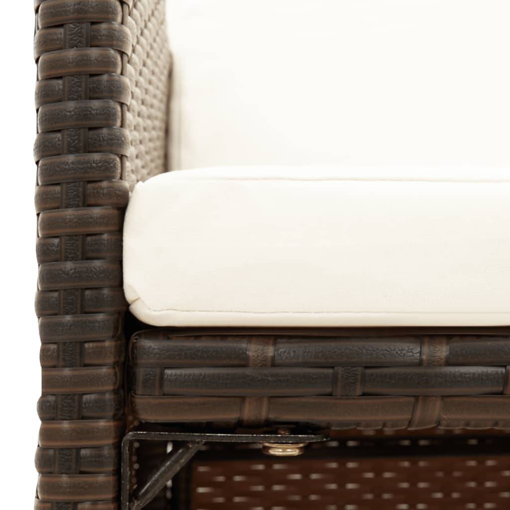 ComfortXL - Lot de 4 Fauteuils de Salon de Jardin en Résine Tressée avec Coussins Confortables Marron – ComfortXL Outdoor Living - Image 7