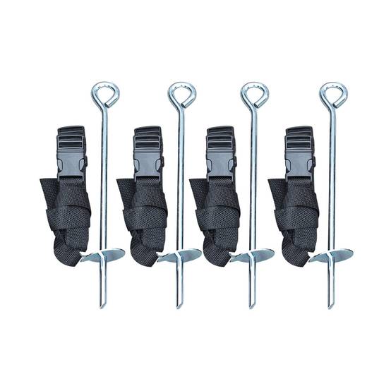 Kit d'ancrage pour trampoline - 4 sardines de fixation et sangles - Compatible toutes tailles | sweeek - Image 1