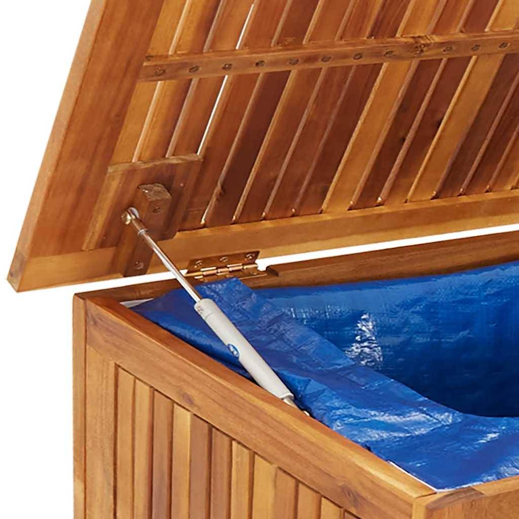 ComfortXL - Coffre de Rangement Bois d'Acacia avec Roues pour Jardin Terrasse Brun 150x50x58 cm – ComfortXL Outdoor Living - Image 7