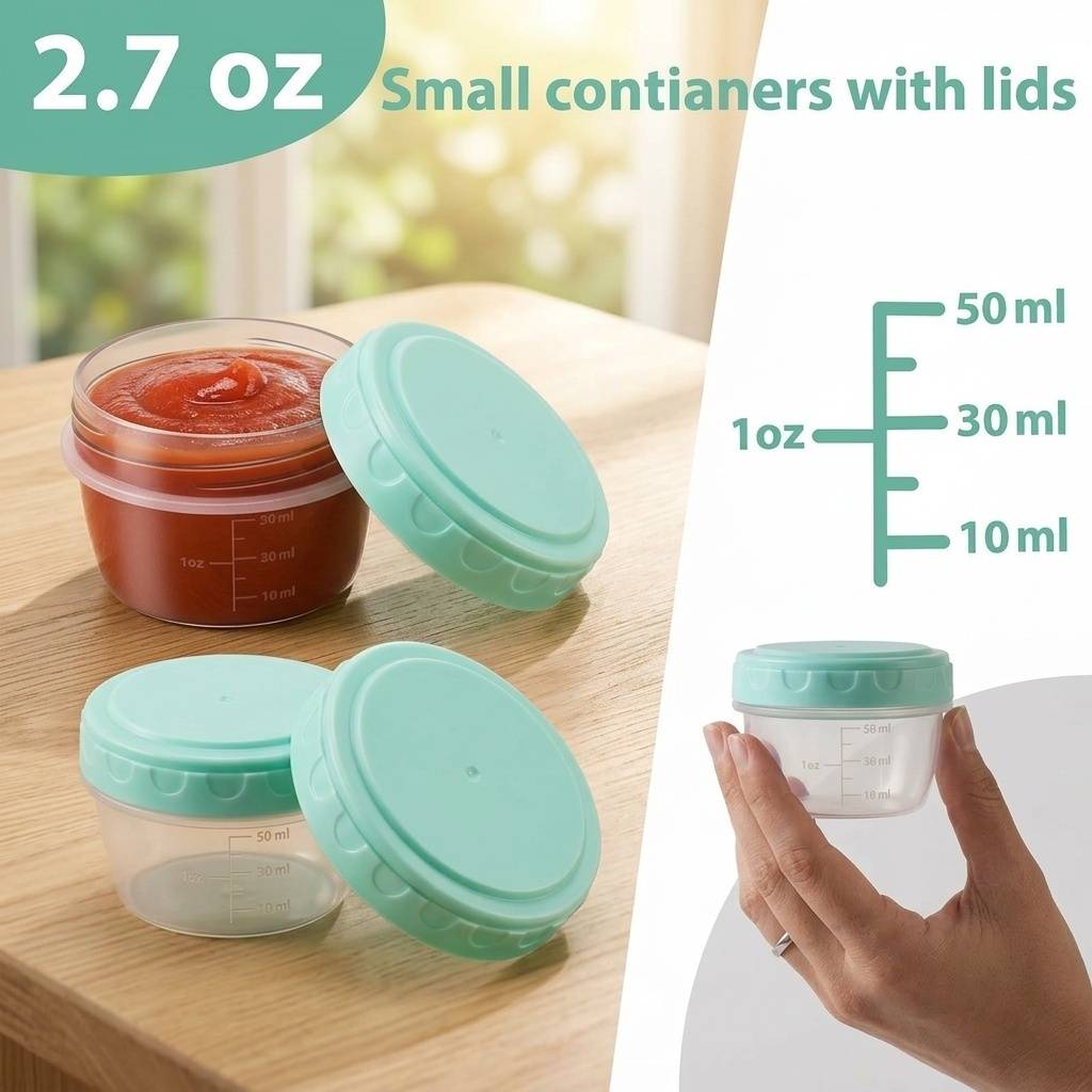 12 bocaux plastiques BPA free empilables - Image 2