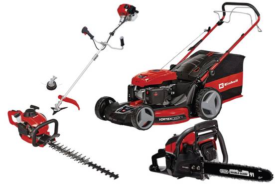 Einhell - Kit thermique jardin Einhell – Tondeuse 56 cm - débroussailleuse - taille-haie - tronçonneuse - Image 1
