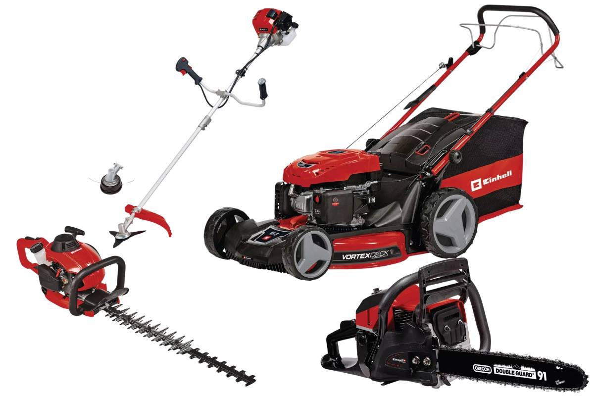 Einhell - Kit thermique jardin Einhell – Tondeuse 56 cm - débroussailleuse - taille-haie - tronçonneuse - Image 1