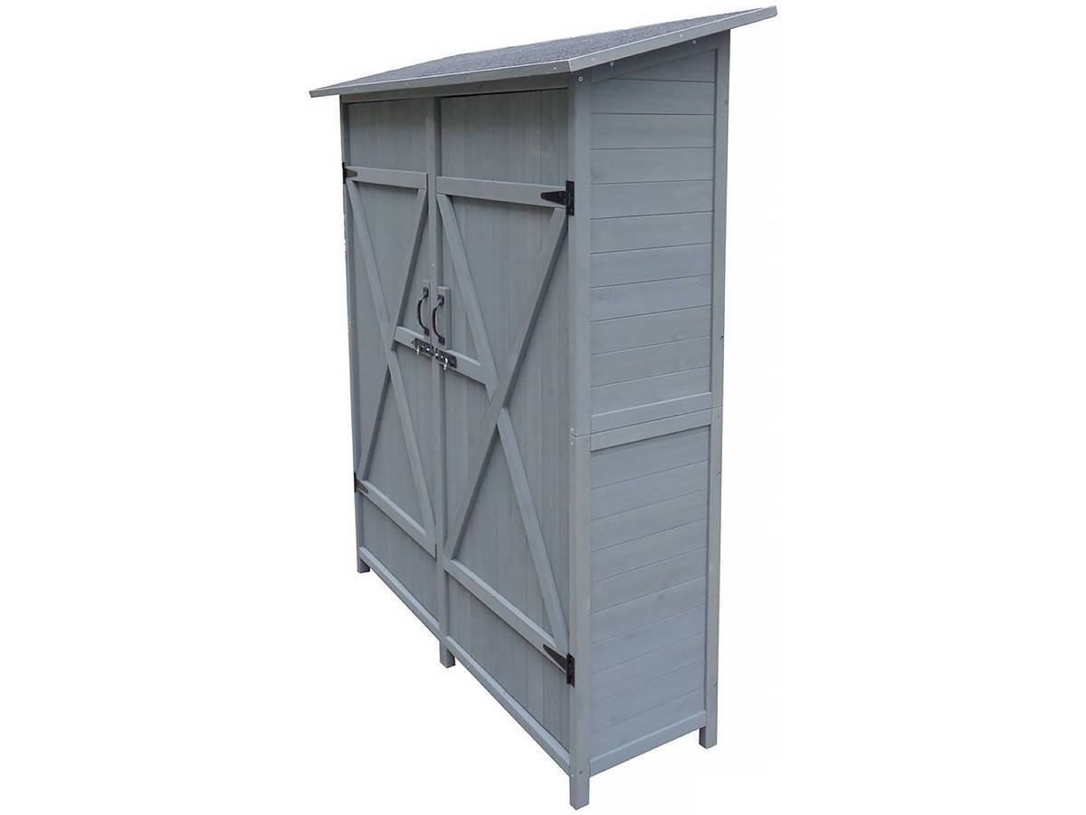 Armoire De Jardin "espacio" - 140 X 49 X 162 Cm - Anthracite -habitat Et Jardin - Image 2