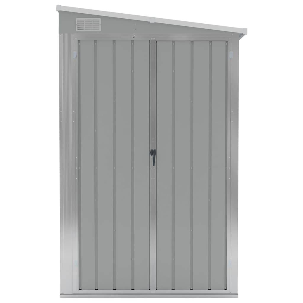 PANGIVO - Abri de jardin mural avec double porte - Acier galvanisé - Gris 118x100x178 cm - Surface au sol 1,18m² - PANGIVO - Image 3