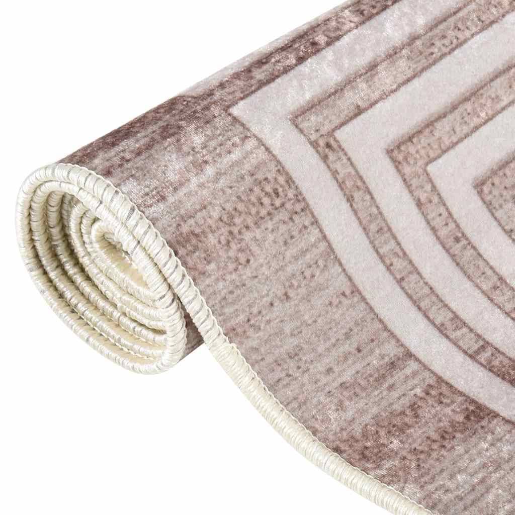Tapis de Couloir Velours Lavable en Machine Antidérapant et Antibactérien Beige 80x300 cm – ComfortXL Outdoor Living - Image 4
