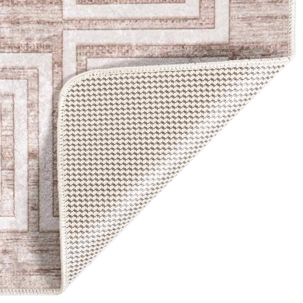 Tapis de Couloir Velours Lavable en Machine Antidérapant et Antibactérien Beige 80x300 cm – ComfortXL Outdoor Living - Image 3