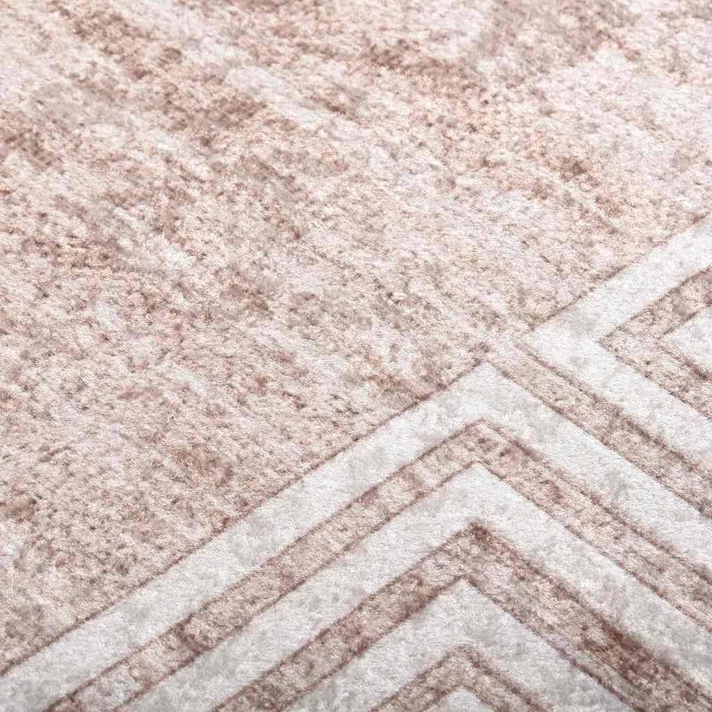 Tapis de Couloir Velours Lavable en Machine Antidérapant et Antibactérien Beige 80x300 cm – ComfortXL Outdoor Living - Image 6
