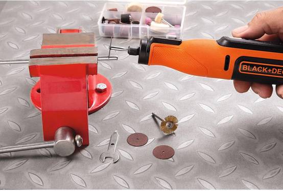 Outil multifonction rotatif 7,2 V - BLACK+DECKER - avec 1 batterie 1.5 Ah + 50 accessoires - coffret - BCRT8IK-XJ - Image 8