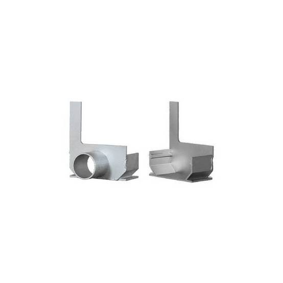 Embout Caniveau à fente aluminium SideDrain - L&S - LINE ECO - 133 mm Embout fermé Fente à gauche