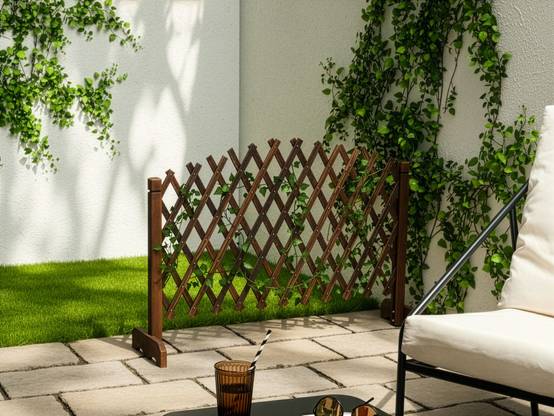 Beliani - Treillis de jardin Bois de sapin Marron foncé PAVAROLO - 122x25x70- Beliani - Image 1