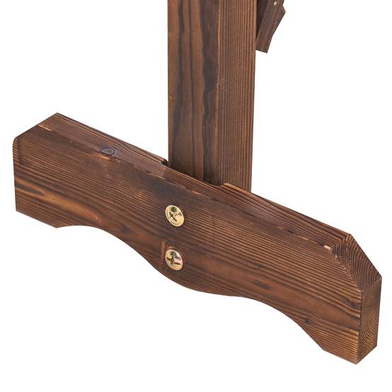 Beliani - Treillis de jardin Bois de sapin Marron foncé PAVAROLO - 122x25x70- Beliani - Image 6