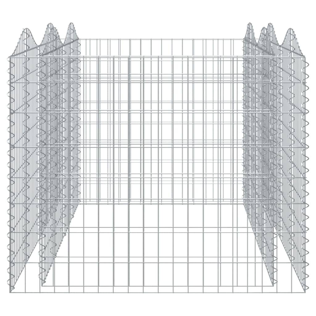 Vidaxl - Lit surélevé à gabions arqué 200x100x100 cm Fer galvanisé vidaXL 153554 - Image 5