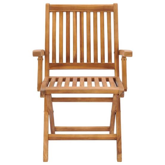 Chaises pliables de jardin Bois de teck solide Gris 56 x 58 x 88 cm - PANGIVO - Image 4