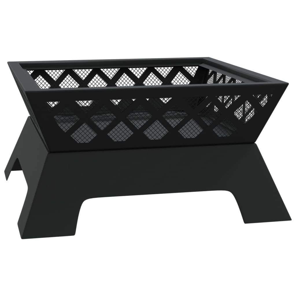 ComfortXL - Brasero Foyer Carré Bas 50cm en Acier pour Jardin et Terrasse Noir – ComfortXL Outdoor Living - Image 5