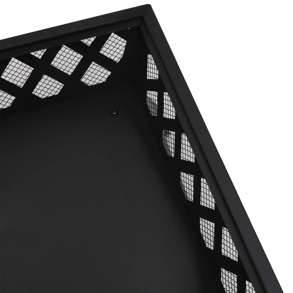 ComfortXL - Brasero Foyer Carré Bas 50cm en Acier pour Jardin et Terrasse Noir – ComfortXL Outdoor Living - Image 6