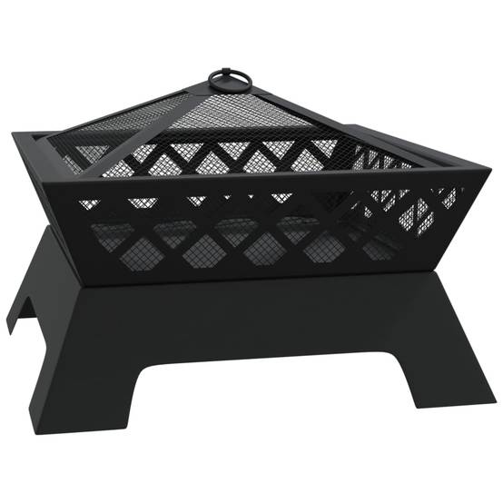 ComfortXL - Brasero Foyer Carré Bas 50cm en Acier pour Jardin et Terrasse Noir – ComfortXL Outdoor Living - Image 3