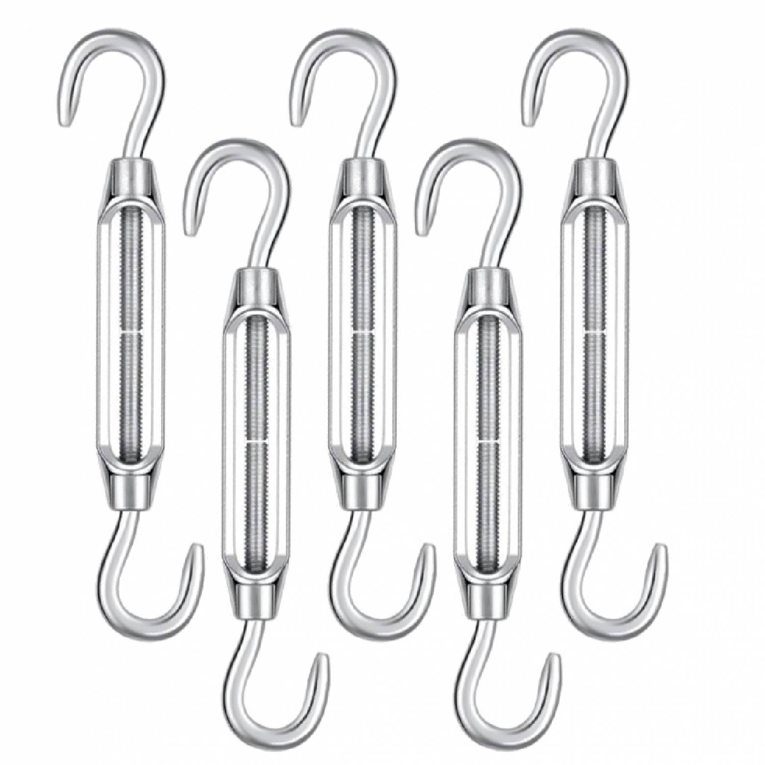 Linxor - Lot de 5 tendeurs de fil réglables en acier inoxydable - Double crochets - M4 - Linxor - Image 1