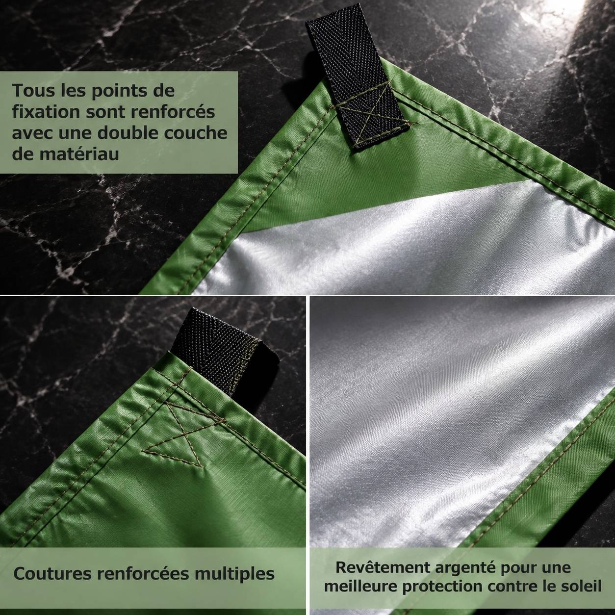 Tente Bivouac Imperméable Antiviolet Multifonction Randonnée Camping - Image 3