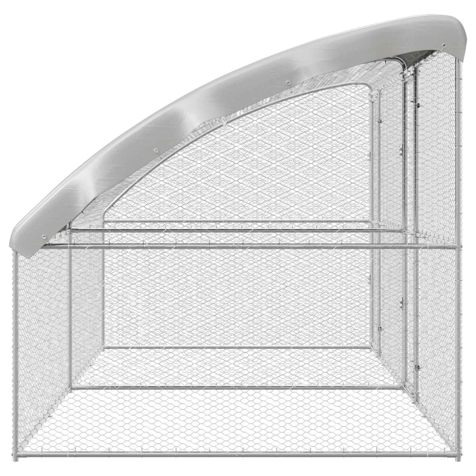 Vidaxl - Cage à poules avec 2 portes 2 pièces Argenté 400x200x200cm vidaXL 3381107 - Image 6