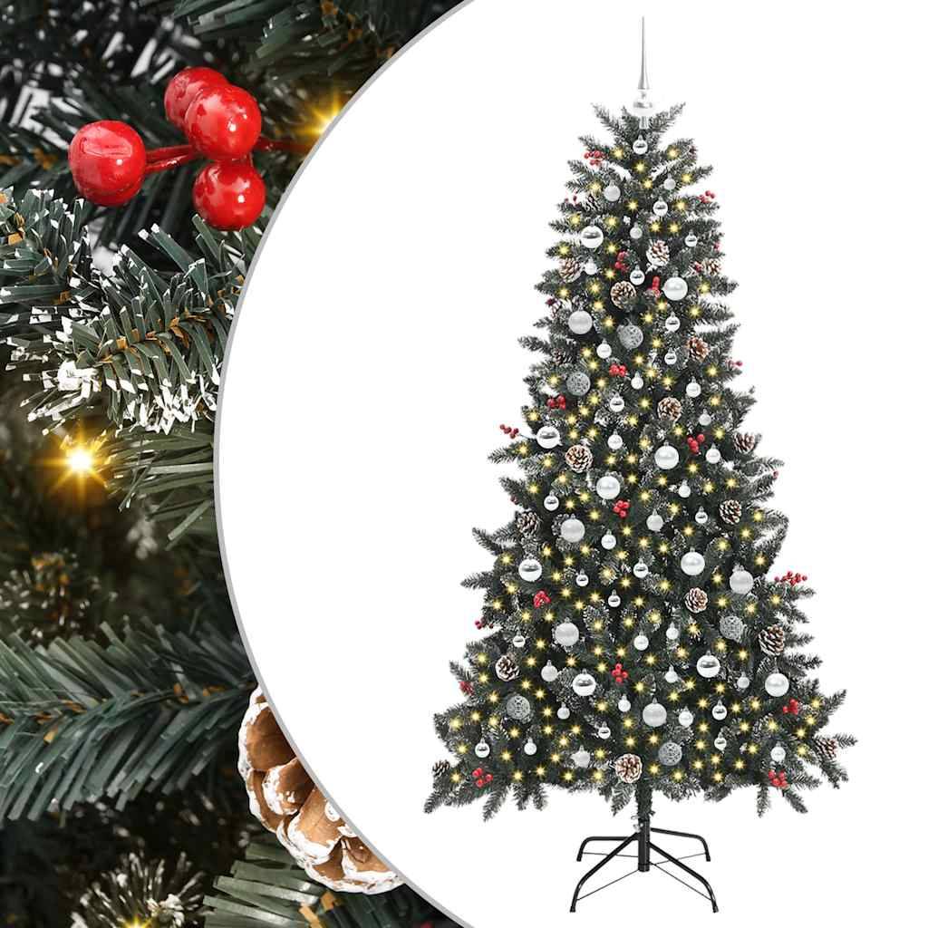 ComfortXL - Kit Sapin de Noël Complet Vert 210cm, Aspect Enneigé avec 300 LED et 120 Boules Tradition – ComfortXL Outdoor Living - Image 2