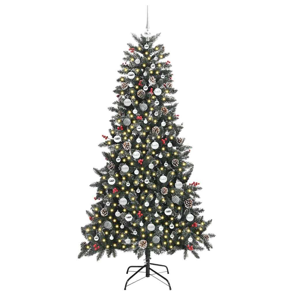 ComfortXL - Kit Sapin de Noël Complet Vert 210cm, Aspect Enneigé avec 300 LED et 120 Boules Tradition – ComfortXL Outdoor Living - Image 3