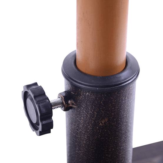 Pied de parasol résine polyester 9 kg, pour mâts 38/48 mm, jardin, balcon, bronze - Image 7