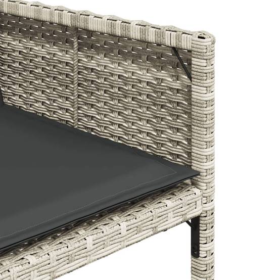 Salon de Jardin XXL 12 Places Gris Clair Résine Tressée Encastrable, Table Extensible 330cm – ComfortXL Outdoor Living - Image 7