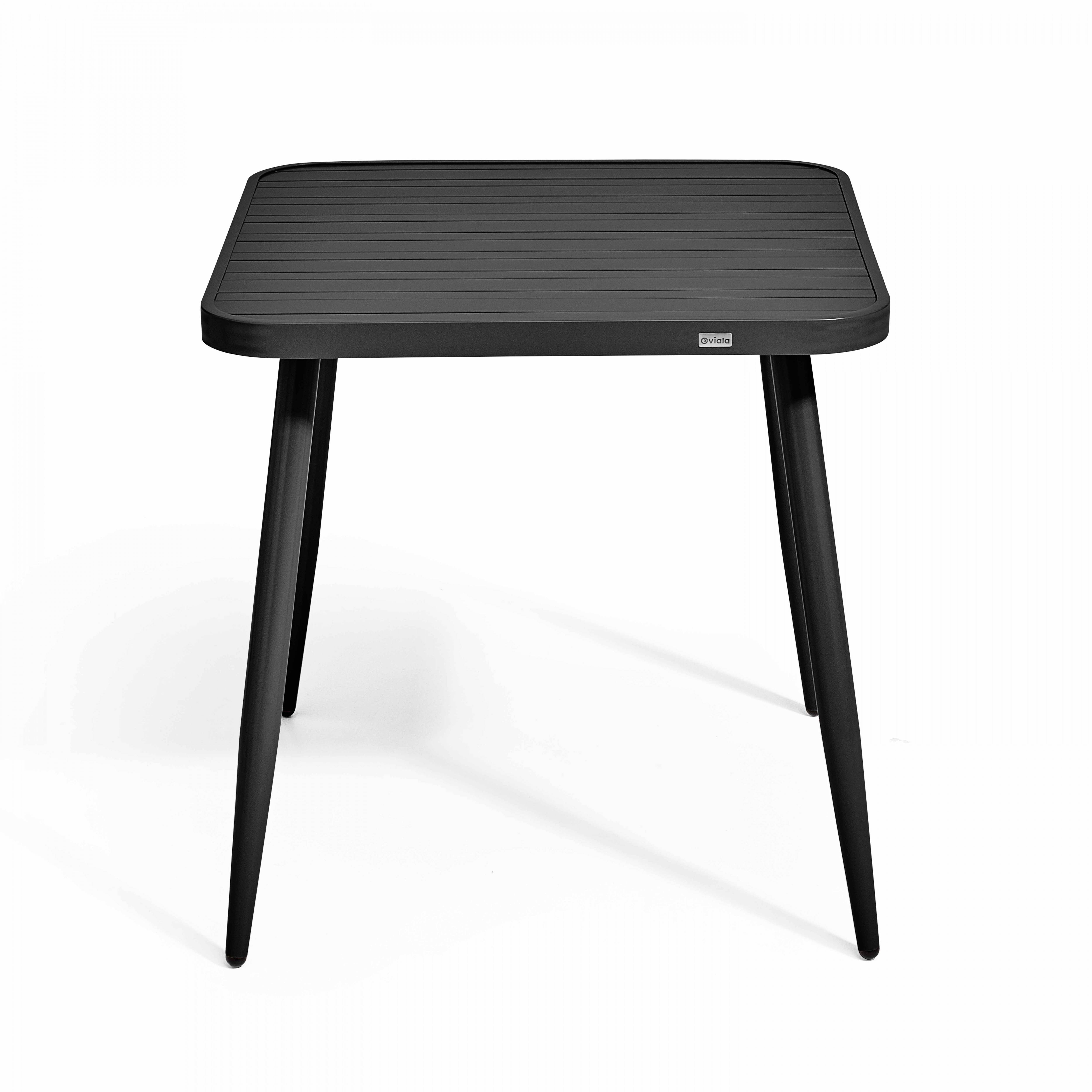 Oviala - Table de jardin carrée en aluminium noir Bristol - Oviala - Image 2