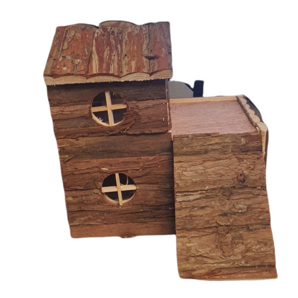 Maison Bjork en bois nature pour rongeurs - Image 2