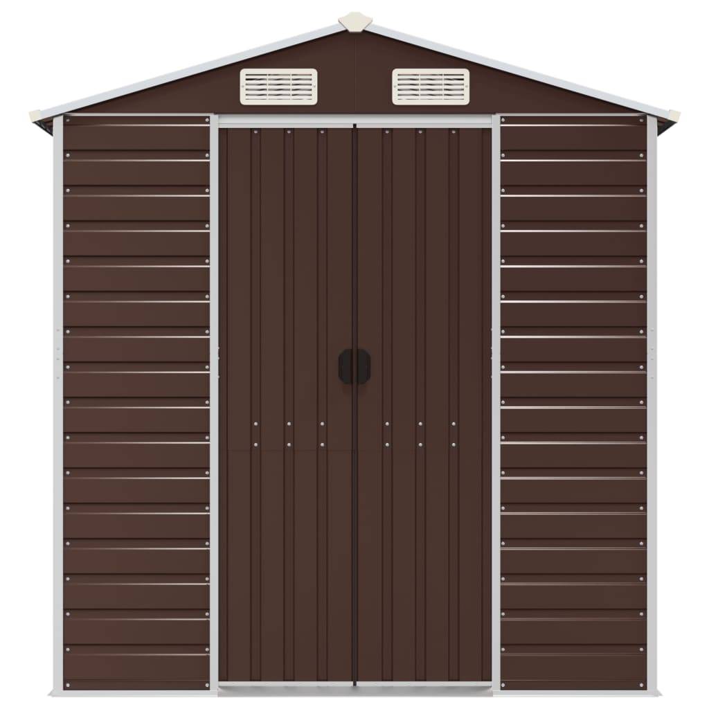 Vidaxl - Abri de jardin marron 191 x 470 x 198 cm en acier galvanisé vidaXL 3188268 - Image 5