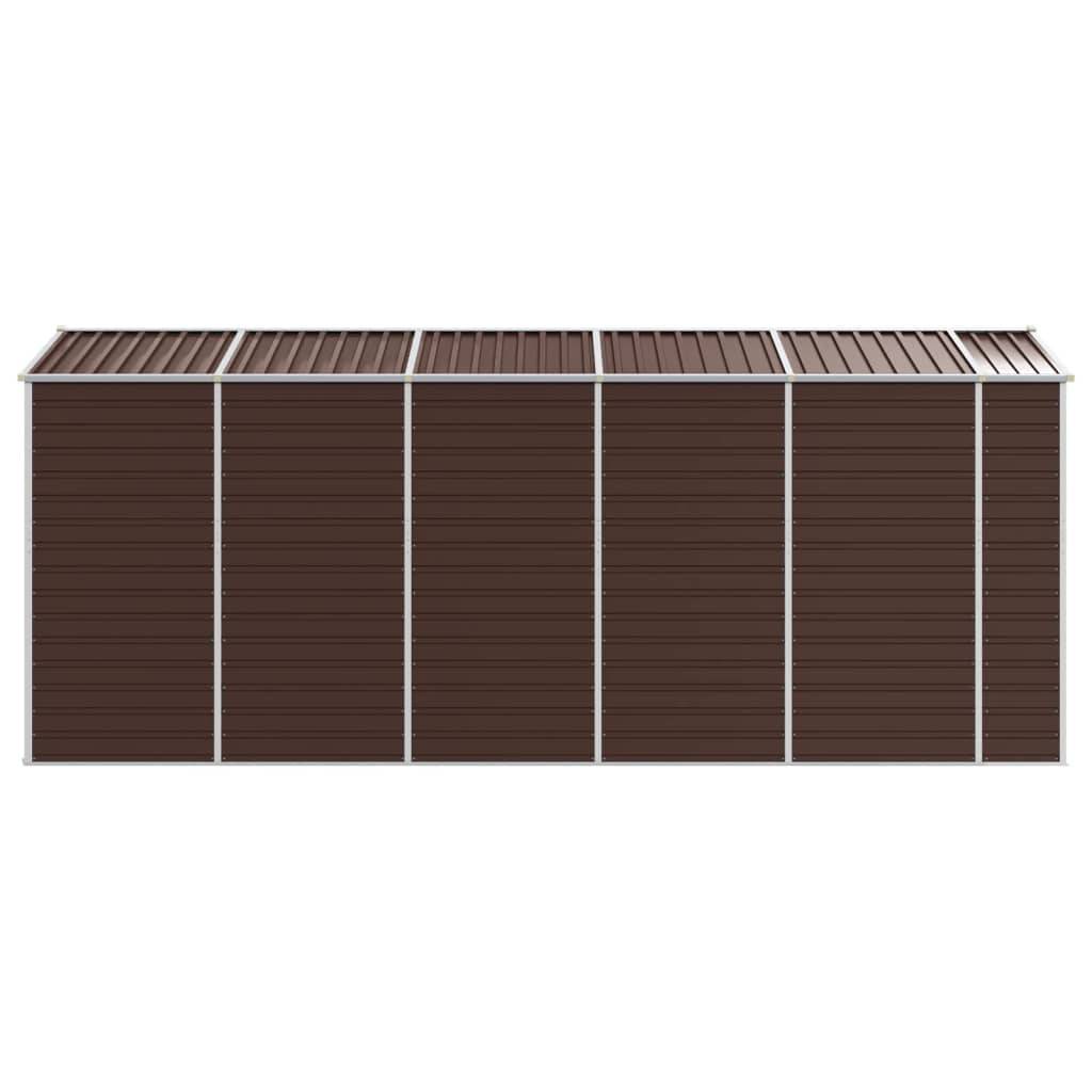 Vidaxl - Abri de jardin marron 191 x 470 x 198 cm en acier galvanisé vidaXL 3188268 - Image 7