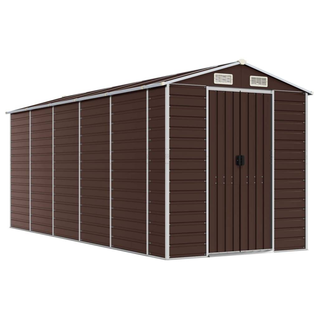 Vidaxl - Abri de jardin marron 191 x 470 x 198 cm en acier galvanisé vidaXL 3188268 - Image 2