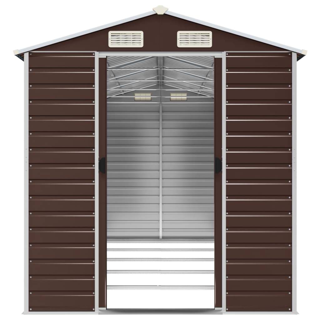 Vidaxl - Abri de jardin marron 191 x 470 x 198 cm en acier galvanisé vidaXL 3188268 - Image 6