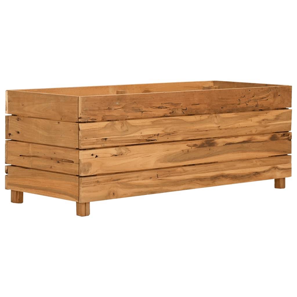 Vidaxl - Lit surélevé 100x40x38 cm bois de teck recyclé et acier vidaXL 47422 - Image 2