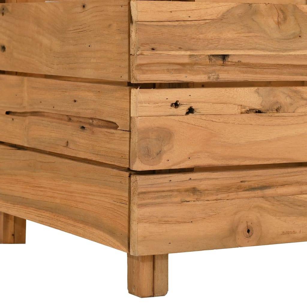 Vidaxl - Lit surélevé 100x40x38 cm bois de teck recyclé et acier vidaXL 47422 - Image 5