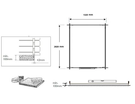 Altanka - Abri de jardin en bois - 1.5x3 m avec extension de 4x2.76 m - 15.56 m²- Traité - DOM673+DOS194 - ALTANKA - Image 4